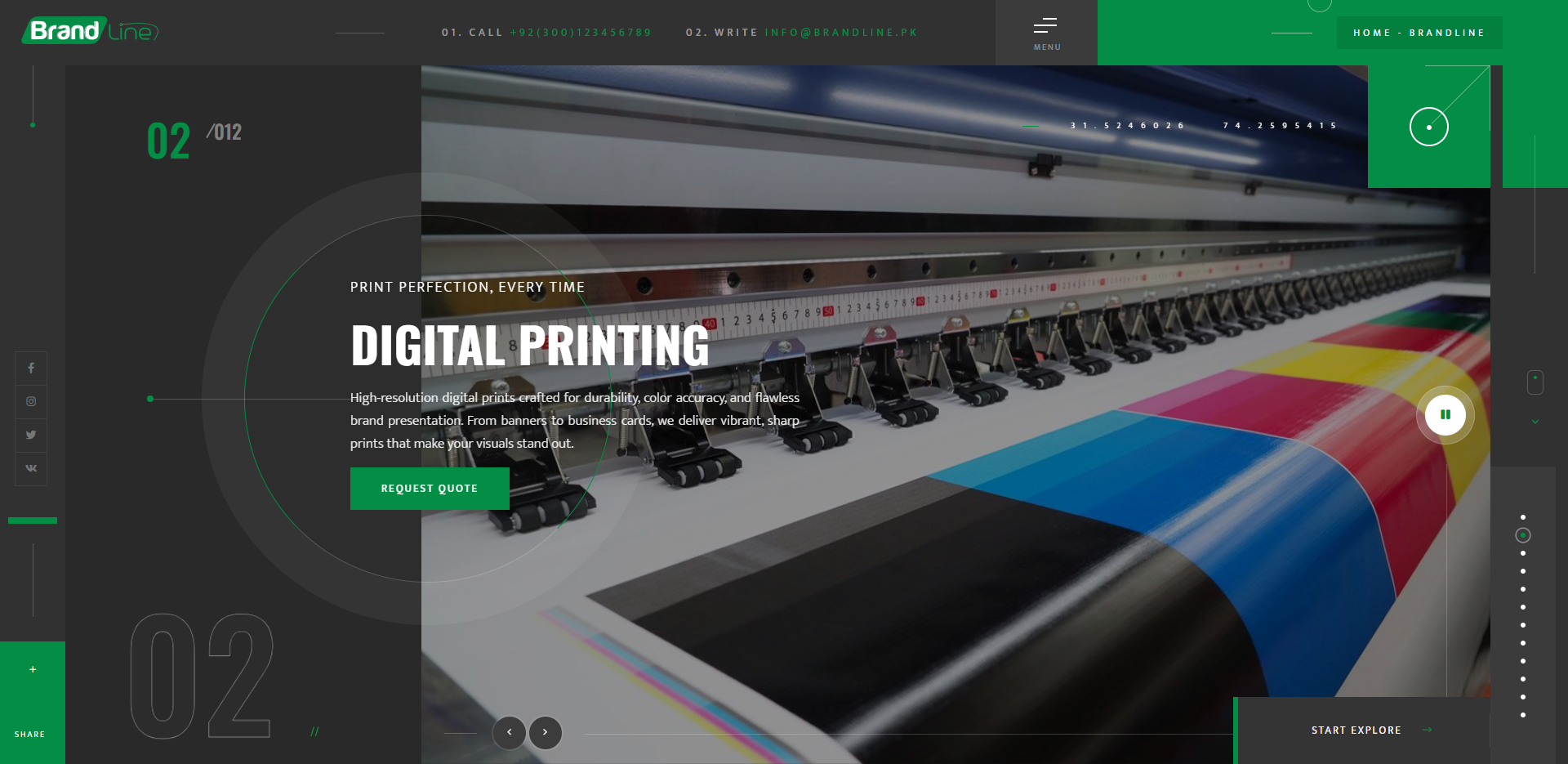 Brandline Websites project