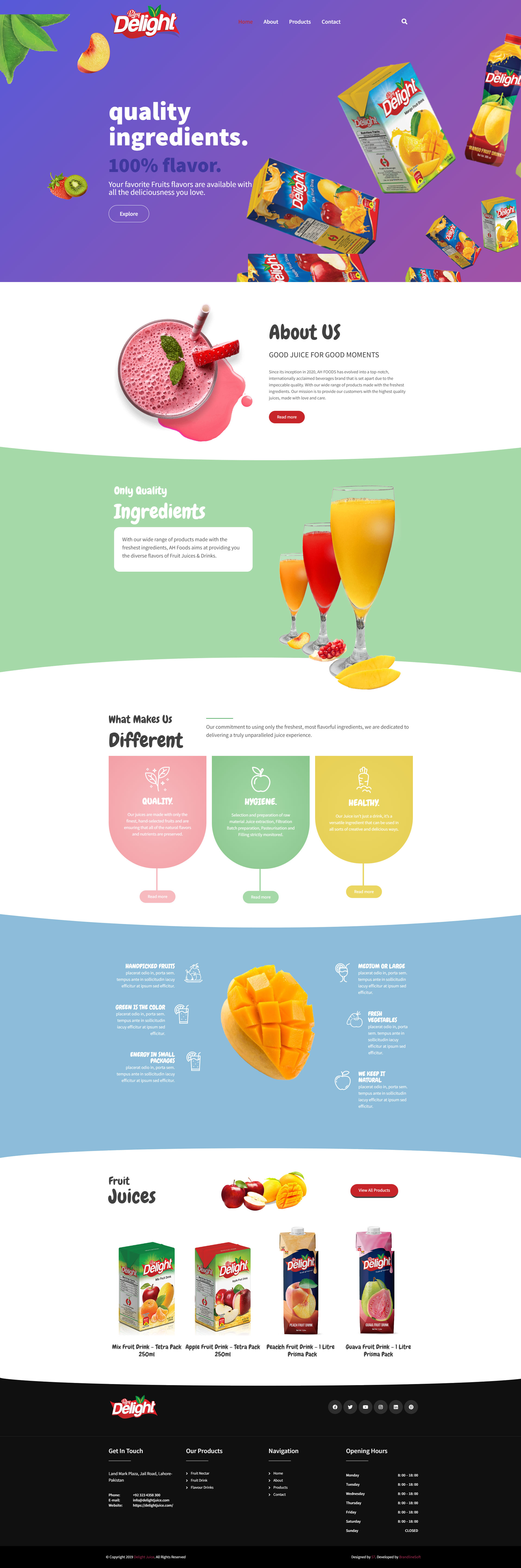 Delight Juice Websites project