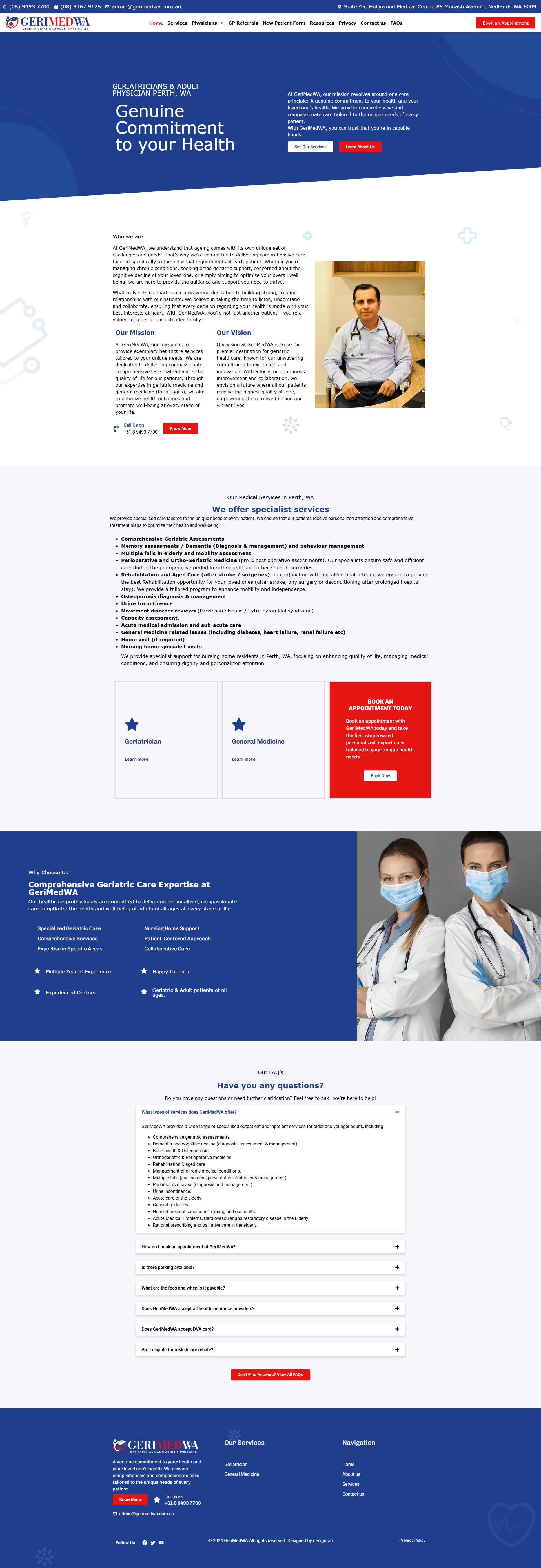 GeriMedWa Websites project