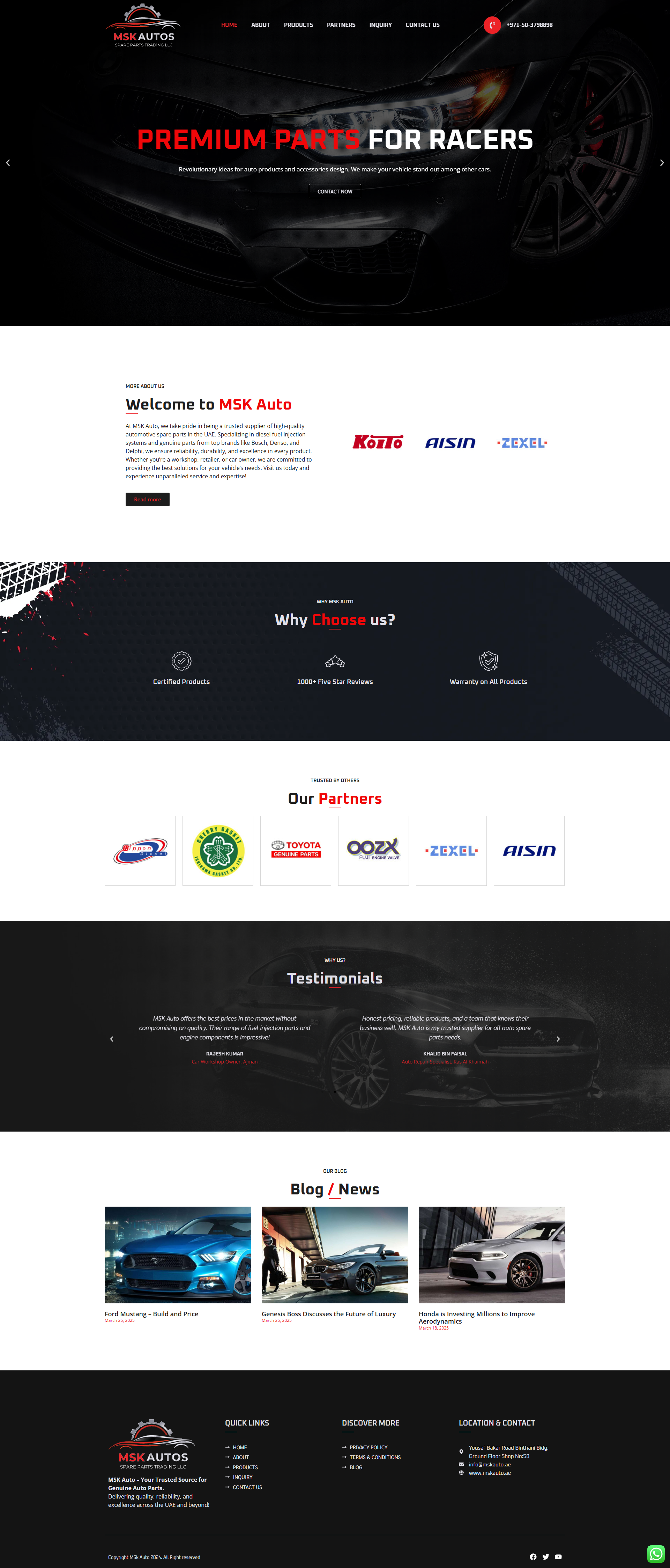 MSK Autos Websites project
