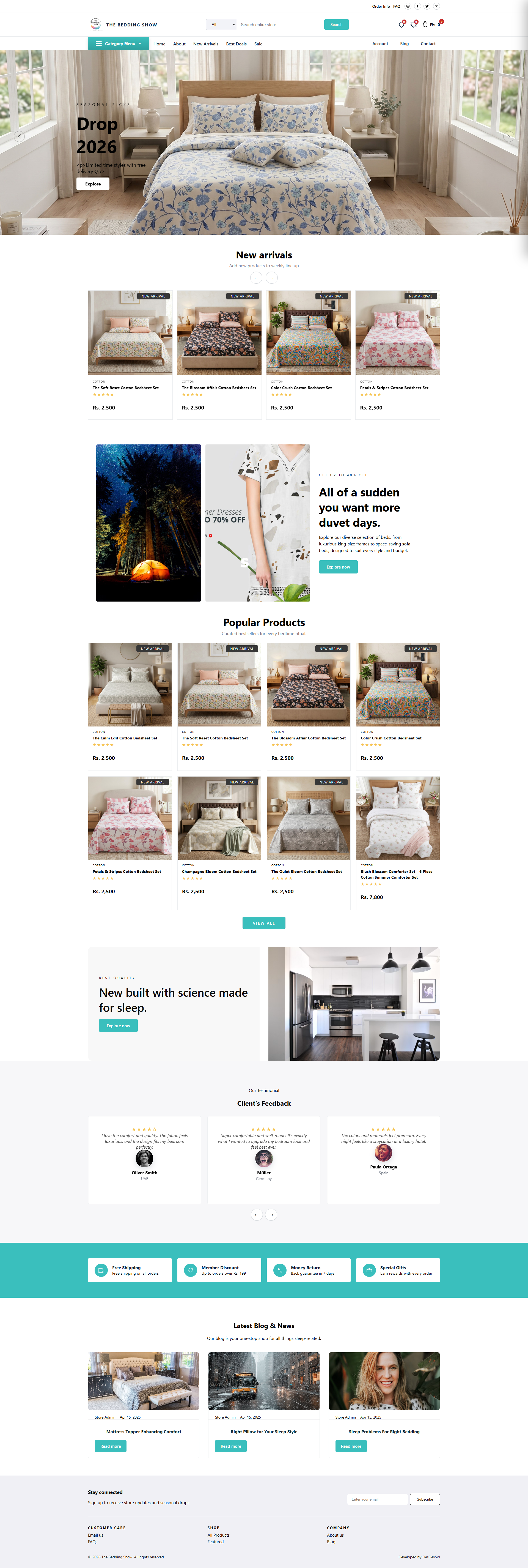 The Bedding Show Websites project