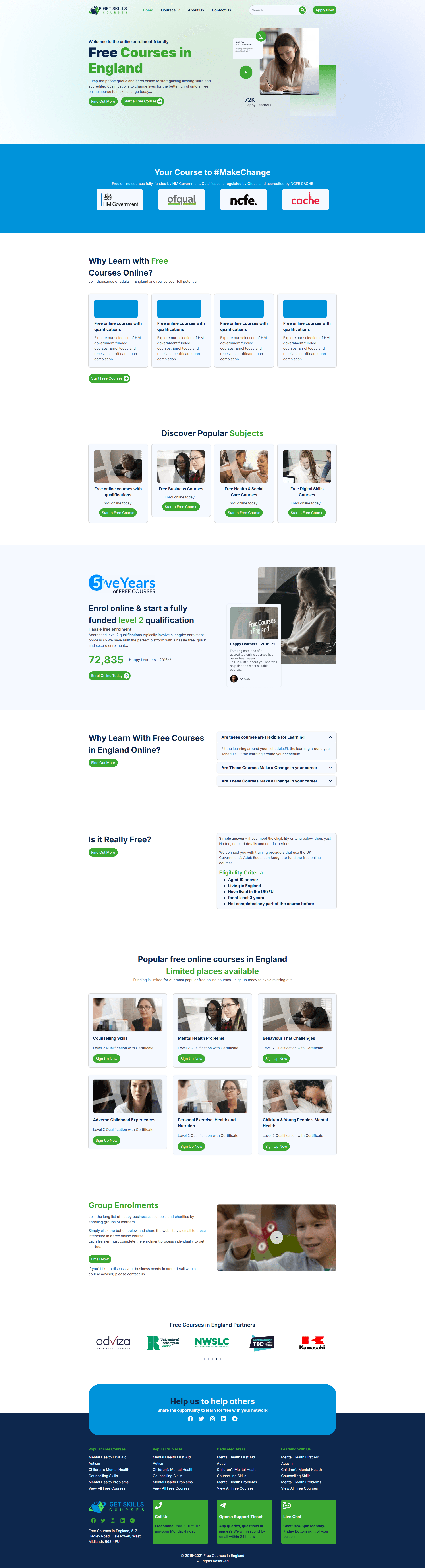 Get Skills Courses website preview