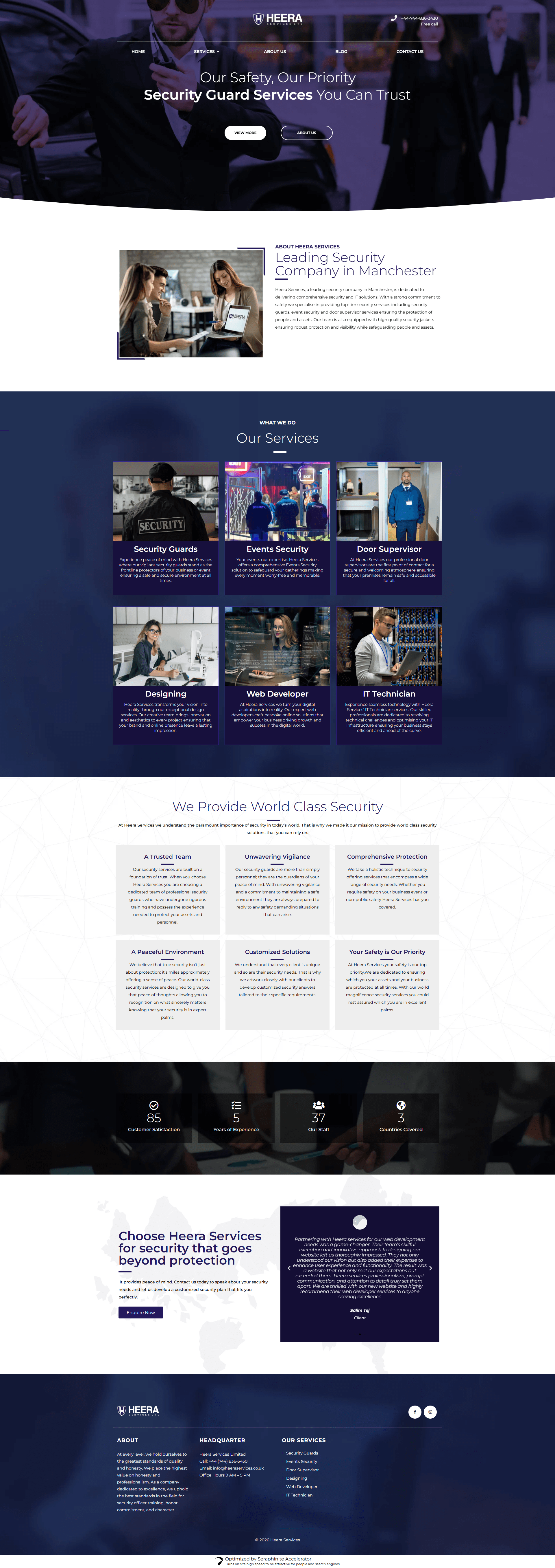 Heera Services website preview