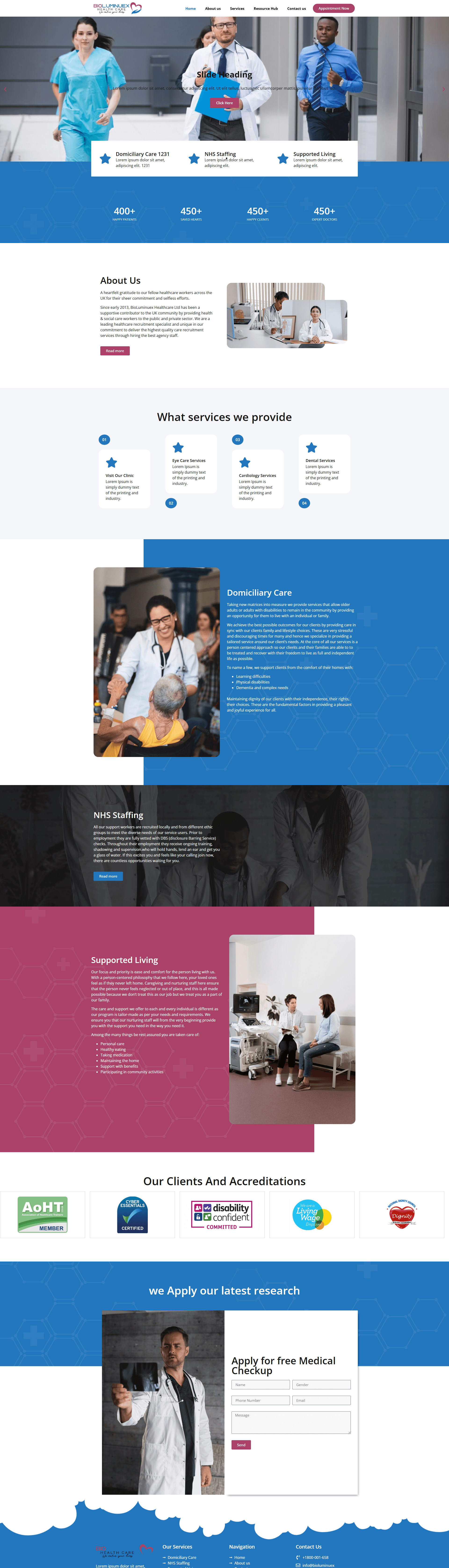 BioLuminuex website preview