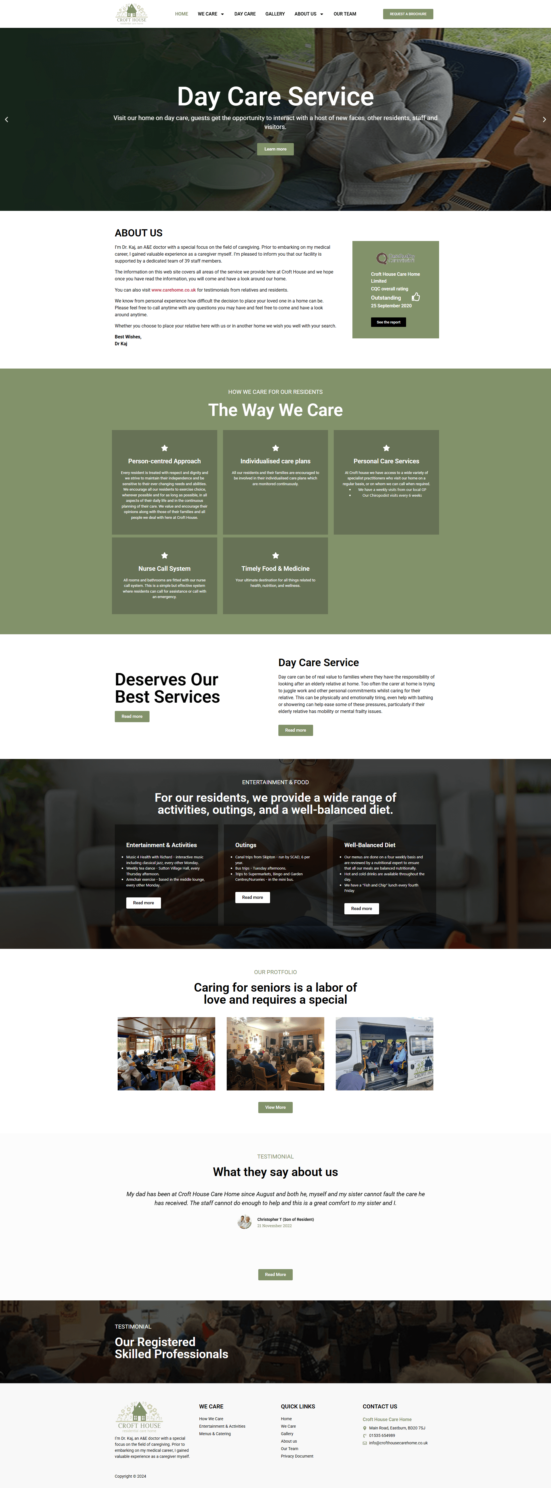 Croft House website preview