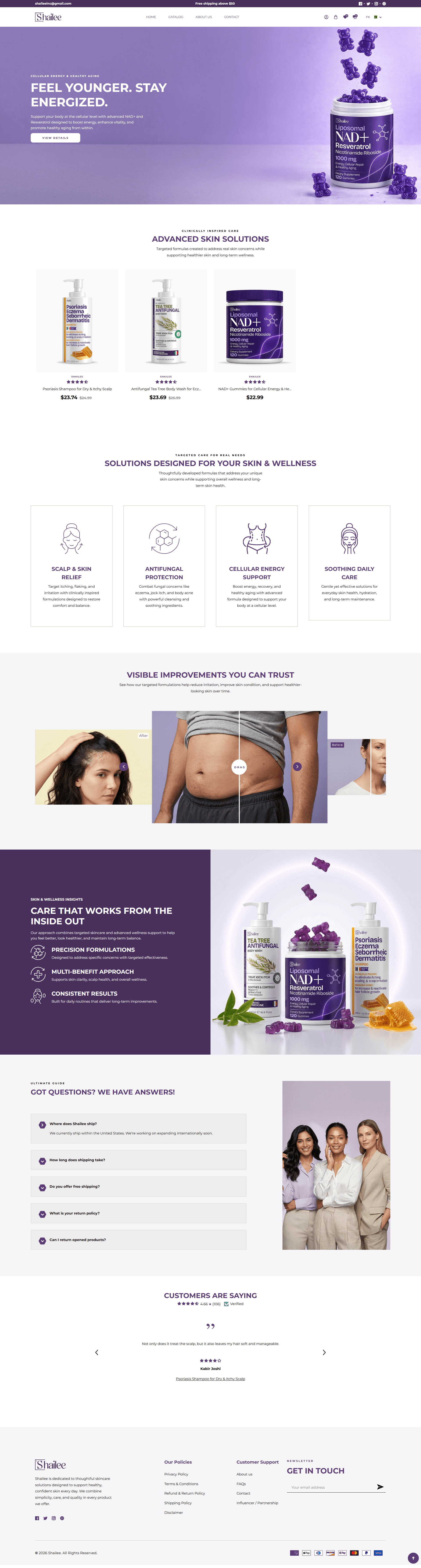 Shailee Inc website preview